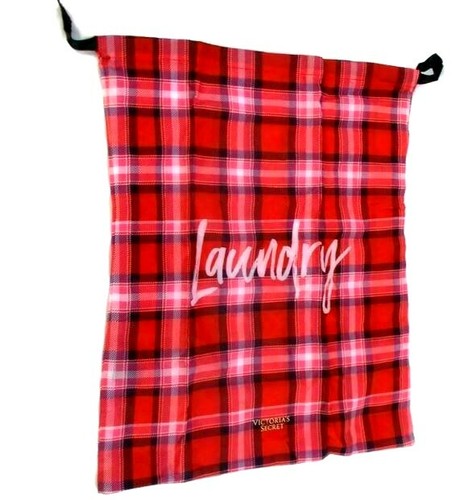 VICTORIA'S SECRET 4 PIECE Bag Set PLAID LAUNDRY,LINGERIE,SHOE Clear MAKE UP Case - Picture 6 of 9