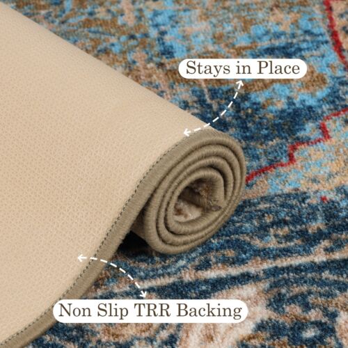 Designer Angeles Traditional Washable Large Area Rugs Or Runner Rug Or Door Mat - Picture 36 of 73