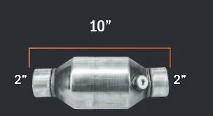 Convertidor catalítico de escape de 2" convertidor catalítico de carga pesada verdadero OBDII - Foto 2 de 4