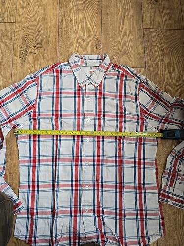 LEVIS Casual Check Shirt Men's Long Sleeve Multicoloured Cotton Extra Large - Picture 6 of 20
