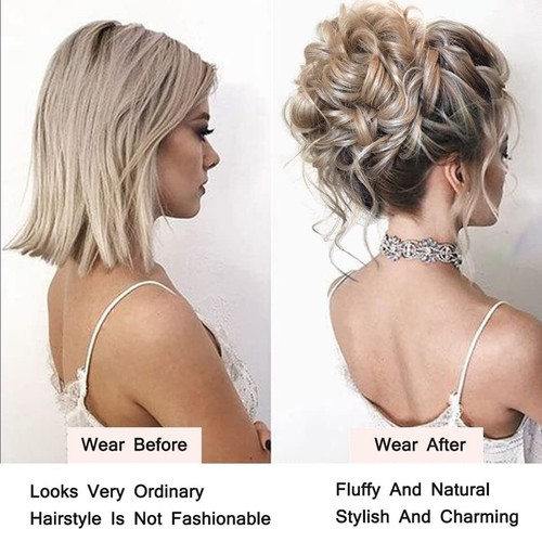 Claw Messy Bun Hair Pieces Clip Wavy Curly Hair Chignon Clip in Hairpieces 8/27 - Picture 7 of 7