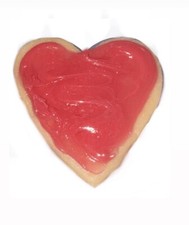 Fake Food 1 Jelly Iced Heart cookie 4 Inches
