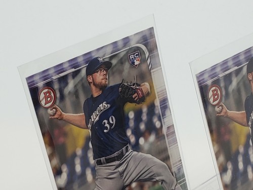 (2) Bowman Corbin Burnes 2019 radiocontrol primera tarjeta lote cerveceros novato #65 🙂 - Imagen 6 de 10