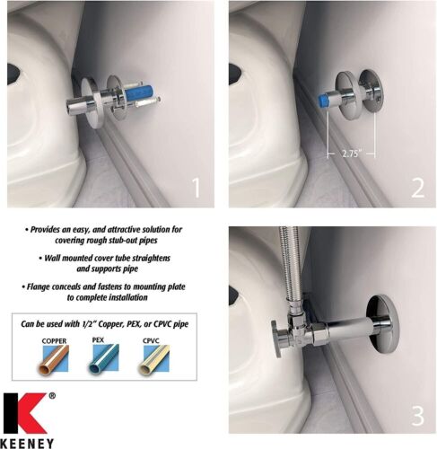 Soporte y cubierta Keeney K857-30 PEX, cromado - Imagen 3 de 6