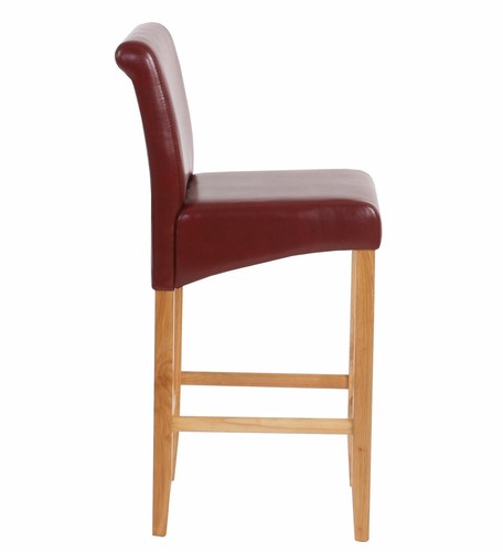 2er-Set Barhocker HWC-C33, Barstuhl Tresenhocker, Lehne, Leder Kunstleder Textil - Bild 9 von 28