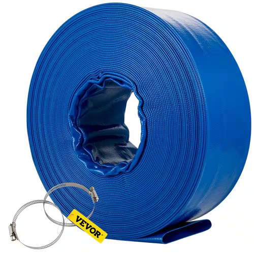 Discharge Hose 3 In. Dia X 105 Ft. PVC Fabric Lay Flat Hose with Clamps Heavy-Du - Picture 10 of 12