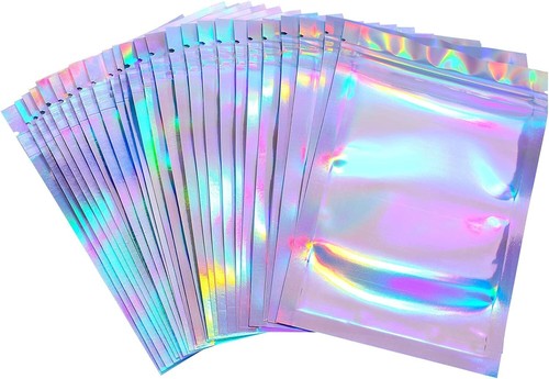 Holographic Packaging Bags - 4x6 Inches - Pack of 100 - Reusable Storage Bags - Picture 3 of 8