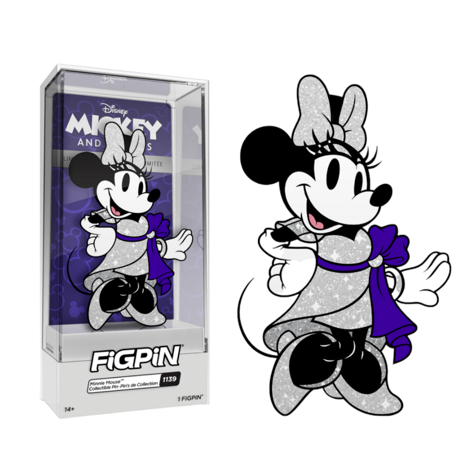 Pin's FiGPiN 1139 Minnie Mouse Disney 100 ans broche de collection en émail de 7 cm