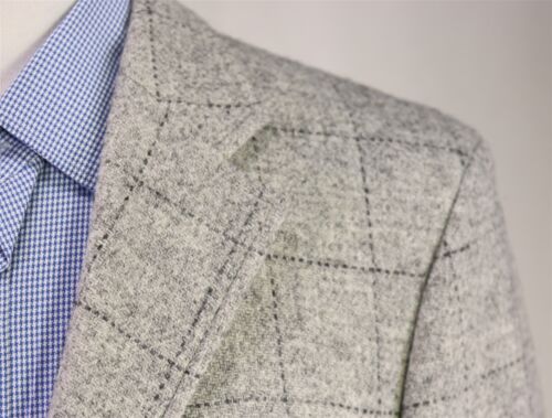 Timothy Everest x Harris Tweed Gray Windowpane Patch Pocket Coat Blazer 40S - Picture 4 of 11
