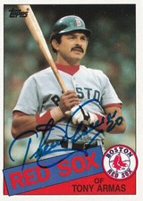 TONY ARMAS SIGNED AUTO'D 1985 TOPPS CARD #785 BOSTON RED SOX ATHLETICS ANGELS