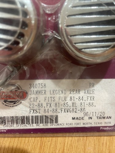 CHROME SPECIALTIES JAMMER LEGEND REAR axle cap #340758 'P' - Picture 2 of 7