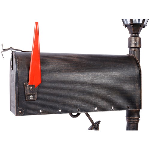 Mailbox/Post Light Combination Kit,Post w/Mailbox,Fluted Base, Decorative Modern - Picture 7 of 12