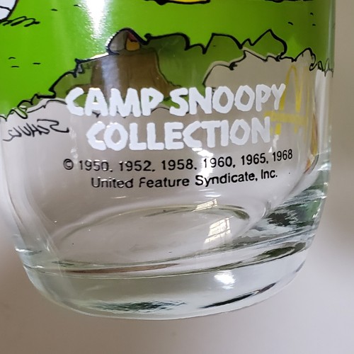 (Set Of 2) Peanuts Gang Glass Vintage 1983 McDonalds Camp Snoopy Collection - Picture 19 of 24