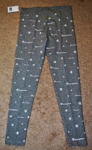 Champion Girls' Heather Gray Logo Leggings - Size L (14) - Picture 3 of 3