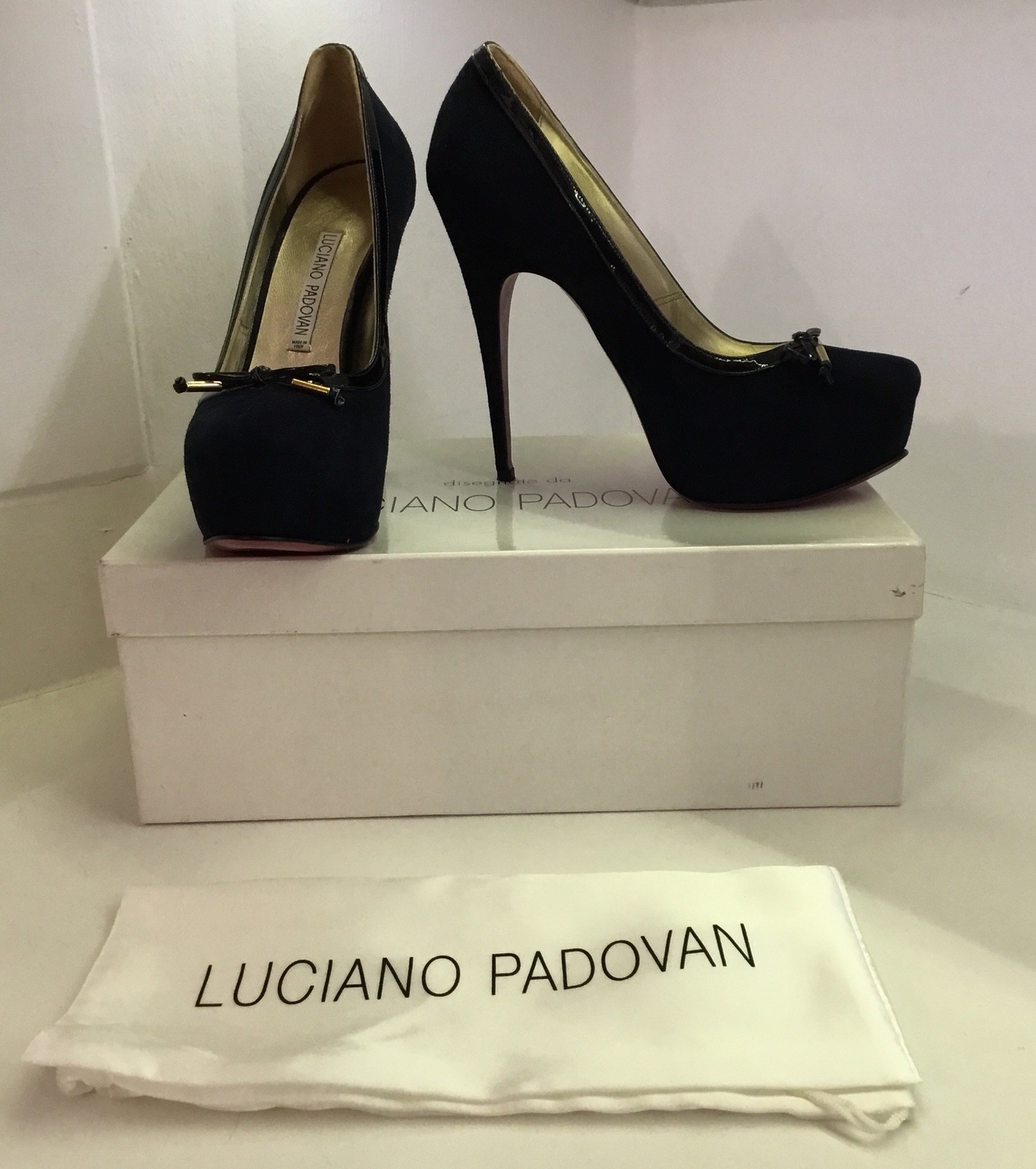Luciano PADOVAN PADOVAN Luciano PELLE SCAMOSCIATA corte Blu taglia 6.5 21501c Luciano PADOVAN PADOVAN Luciano PELLE SCAMOSCIATA corte Blu taglia 6.5 21501c