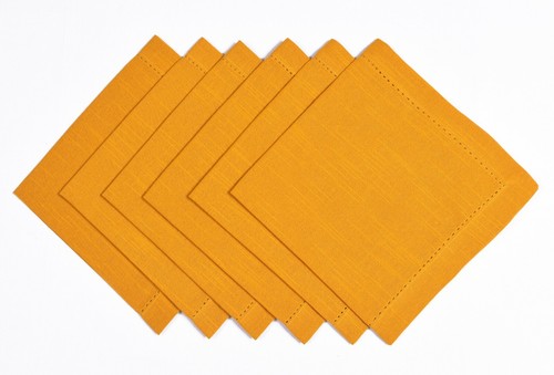 Tovaglioli Penguin Home® 100% Lino Look con orlo frociato - 50x50 cm - Set di 6 - Foto 36 di 48
