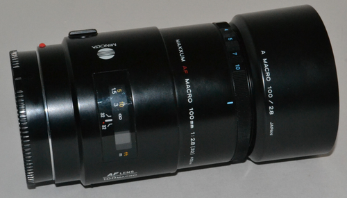 Minolta AF 100mm F2.8 Macro Autofocus Close Up Sony A Mount W/ Hood & UV Filter - Picture 2 of 11