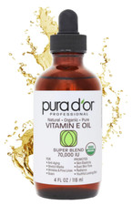 Pura D'or Professional Organic Vitamin E Oil Anti Aging - 4 fl oz / 118 ml