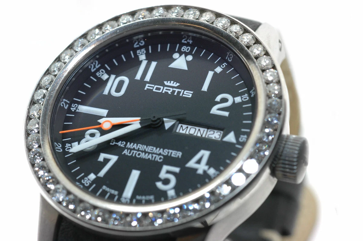 Lunette diamant personnalis e Fortis B 42 Marinemaster Day Date 647.10.158 3 5 c