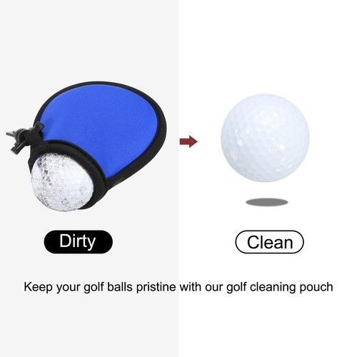 Golf Ball Washer Pouch Portable Balls Cleaner Pocket Bag Hanging Clip - Picture 5 of 7