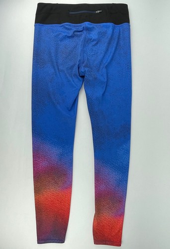 Leggings donna Athleta taglia M multicolore ombreggiati cropped vita media pantaloni sportivi - Foto 3 di 7