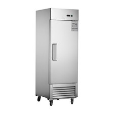 27" Commercial Refrigerator 1 Solid Door Stainless Steel Interior and Exterior
