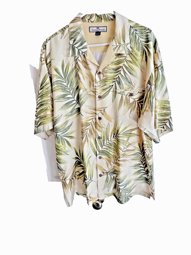 Tommy Bahama Hawaiihemd Herren Large 100% Seide Blumen Kurzarm Relax - Bild 1 von 5