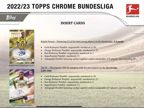 2022/23 Topps Chrome Bundesliga Soccer Hobby Case - Factory Sealed 12 Box Case - Bild 10 von 11