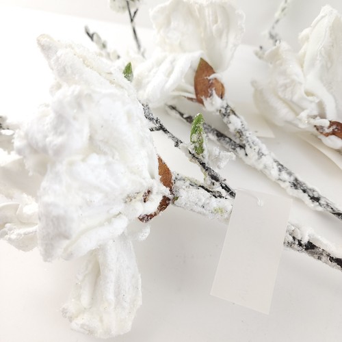 4er Set verschneite Magnolien Plektren von Valerie Home Blumendekor - Bild 6 von 11