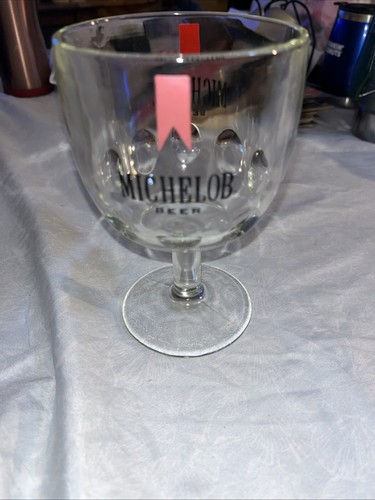 Vintage Michelob Beer Glass Goblet  Chalice Thumbprint Style 1970's - Picture 1 of 10