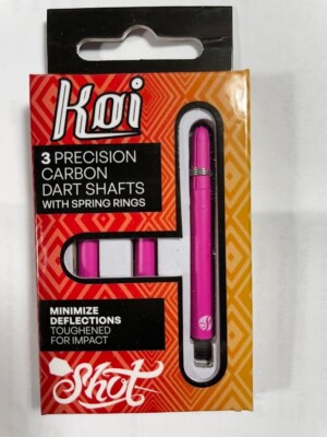 PINK MEDIUM SHOT KOI CARBON DART SHAFTS  48mm