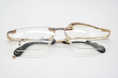 Vintage Silhouette 9609 Gold Multicolored Half-Rim Eyeglass Frame - Picture 6 of 6