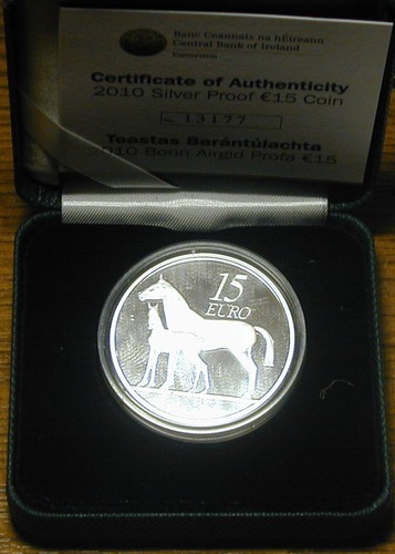 IRLAND 15 EURO SILBERMÜNZE PROOF. 2010. LIMITIERT. PFERD - Bild 3 von 5