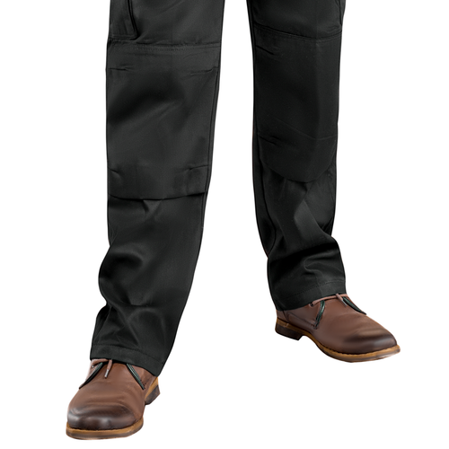 Neue schwarze Combat Cargo Arbeitshose Hose mit KNIEPOLSTERTASCHEN 32 Regular für Herren - Bild 4 von 12