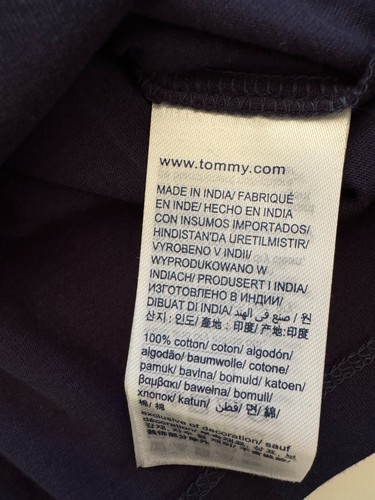 T-SHIRT TOMMY HILIGER RAGAZZA tg 4-5 cotone navy girocollo logo estate rosa nuova - Foto 5 di 5