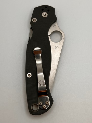 New Spyderco Paramilitary 2 /G-10 Gray /Cruwear /C81GPGY2 /Satin /Discontinued - Picture 3 of 11