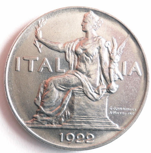 ITALIEN LIRA 1922 - Hochwertige Sammlermünze - KOSTENLOSER VERSAND - Italien Bin C