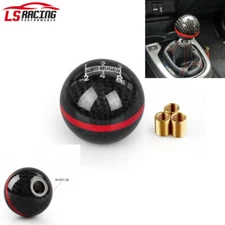 MUGEN 5 Speed Racing Carbon Fiber Ball Manual Car Gear Shift Shifter Knob