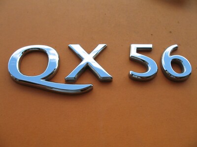 04 05 06 07 INFINITI QX56 QX 56 REAR LID CHROME EMBLEM LOGO