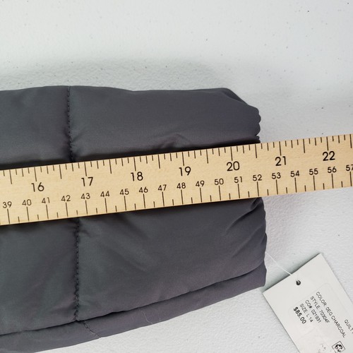 Rothschild Girls Large 14 Charcoal Purple Faux Fur Hood Quilt Puffer Jacket NWT - Picture 6 of 10
