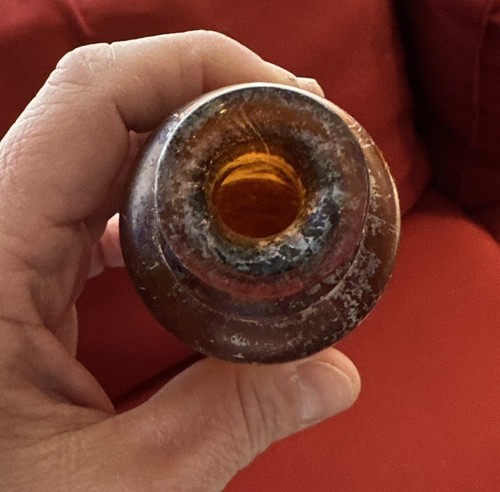 Schillernde mundgeblasene Dioxogenflasche Oakland Chemical Co frühe NY Medizin schön! - Bild 7 von 12