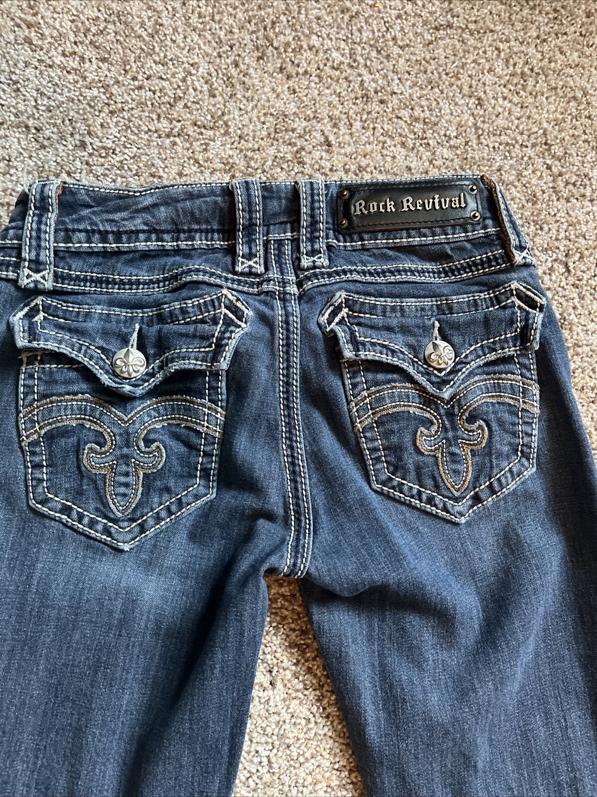 Womens Rock & Republic Debbie Bootcut Jeans Blue 27 (25x33.5) Denim - View 15