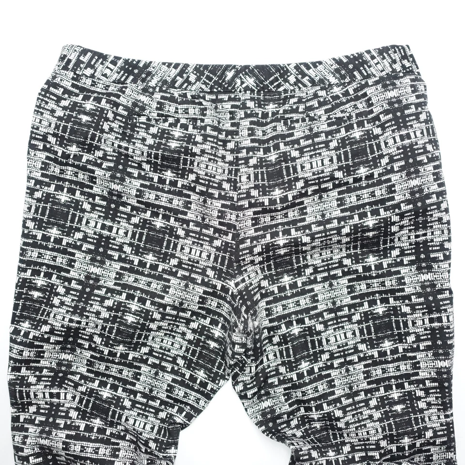 Pantalones capri Alfani para mujer talla 24W negro/blanco estampado azteca algodón elástico Foto 2 de 4