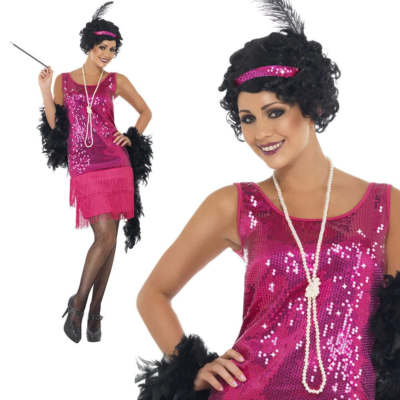 Funtime Flapper Costume Adult Pink Funtime Flapper Costume Adult Pink
