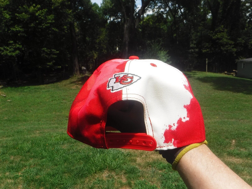 NEW KANSAS CITY CHIEFS NEW ERA 9 FIFTY SNAP BACK INK/PAINT TYE-DYE-ISH 2022 CAP! - Picture 3 of 17
