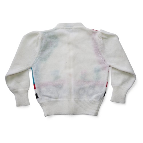 Izod Vintage 80s 90s Garden Floral Knitted Cardigan Sweater Toddler 3T - Picture 2 of 5