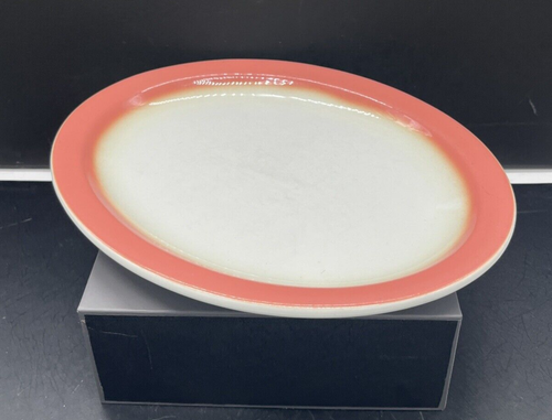 Shenango Oval Platter Plate Pink Airbrush 11 3/4" Restaurant Ware China 1965 VTG - Picture 3 of 7