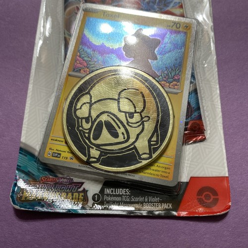 Pokemon Scarlet and Violet Twilight Masquerade Toxel Checklane Blister - Picture 3 of 6