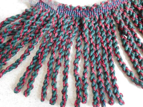 8+ yd 6" RED GREEN BLUE Twist rope braid BULLION Conso upholstery drapery fringe - Picture 2 of 3