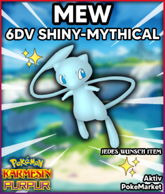 Mew   SHINY 6DV   Pokemon Karmesin und Purpur Lvl 100 Battle Ready + VGC